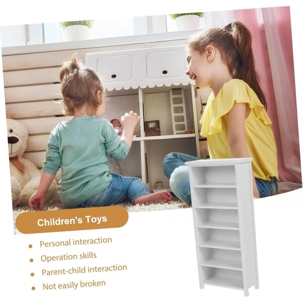 UPKOCH Libreria Miniatura in Legno per Casa delle Bambole, 2 Pezzi Perfetti per Decorazioni