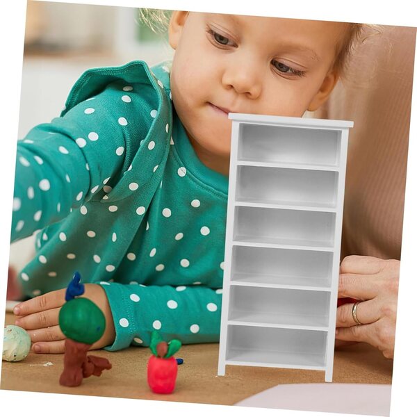 UPKOCH Libreria Miniatura in Legno per Casa delle Bambole, 2 Pezzi Perfetti per Decorazioni