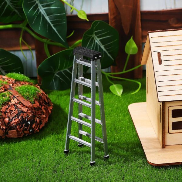 Kunststoffleiter für Puppenhaus, Miniatur, 10 x 3,8 x 2,5 cm, mehrfarbig