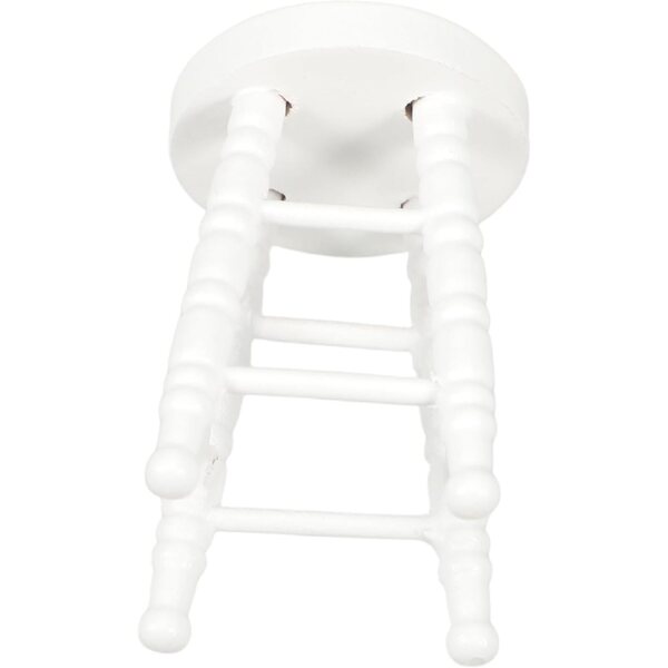 Tabouret Miniatur Weiß für Puppenhaus, realistisches Miniaturzubehör