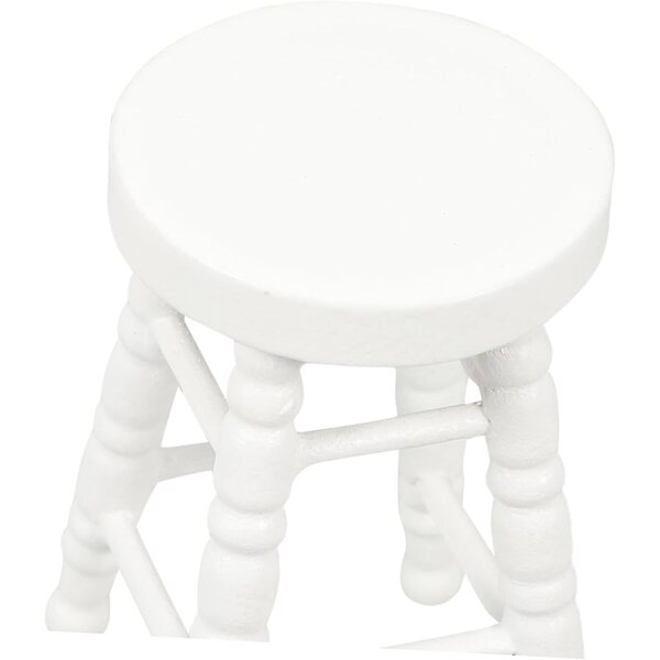 Tabouret Miniatur Weiß für Puppenhaus, realistisches Miniaturzubehör