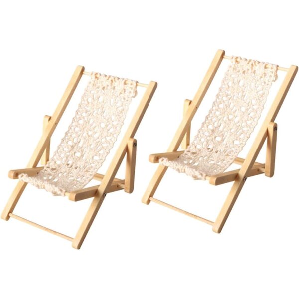 UPKOCH 2 Sedie Miniature da Spiaggia per Casa di Bambola 2 Pezzi