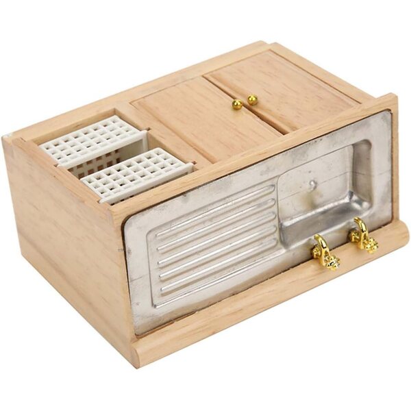 Acouto Mobili Miniatura Casa Bambole 1:12 - Tavolo Lavabo in Legno di Betulla
