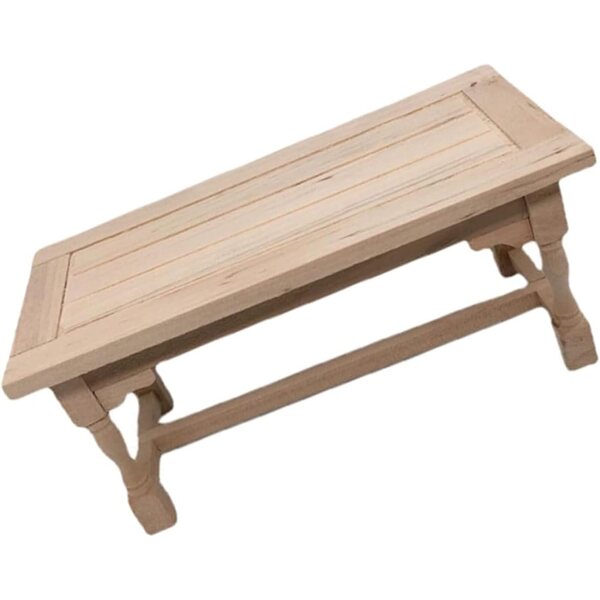 NOLITOY Tavolo Miniatura in Legno per Casa delle Bambole 15x7,5x6,5 cm Beige