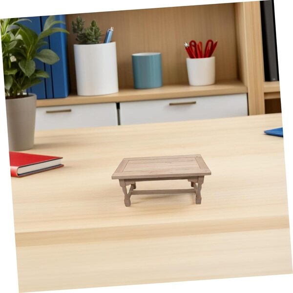NOLITOY Tavolo Miniatura in Legno per Casa delle Bambole 15x7,5x6,5 cm Beige