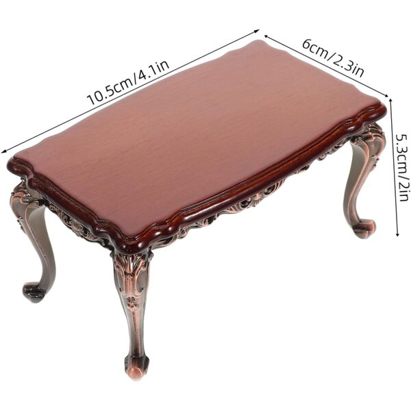 SOIMISS Mini Tavolo in Legno Realistico per Casa delle Bambole, 10.5x6x5.3 cm