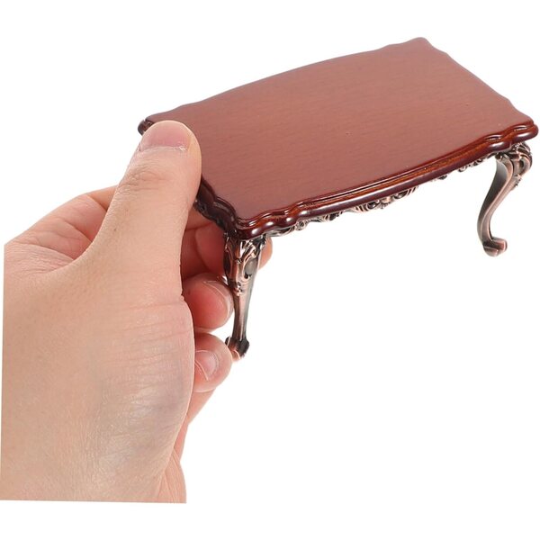 SOIMISS Mini Tavolo in Legno Realistico per Casa delle Bambole, 10.5x6x5.3 cm