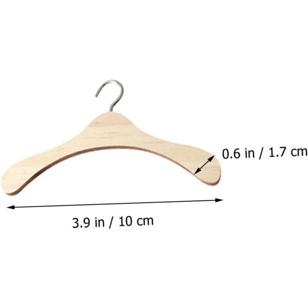 HEMOTON Set 8 Appendini in Legno per Bambole Beige, Elegante e Pratico per Casa delle Bambole