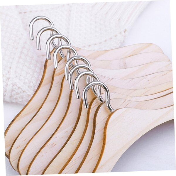 HEMOTON Set 8 Appendini in Legno per Bambole Beige, Elegante e Pratico per Casa delle Bambole