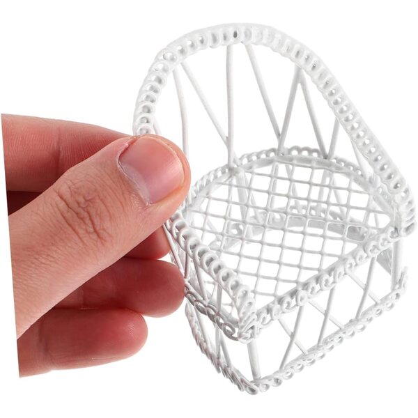 GALPADA Mini Mobili per Casa delle Bambole con Tavolino e Sedie Miniature Bianche