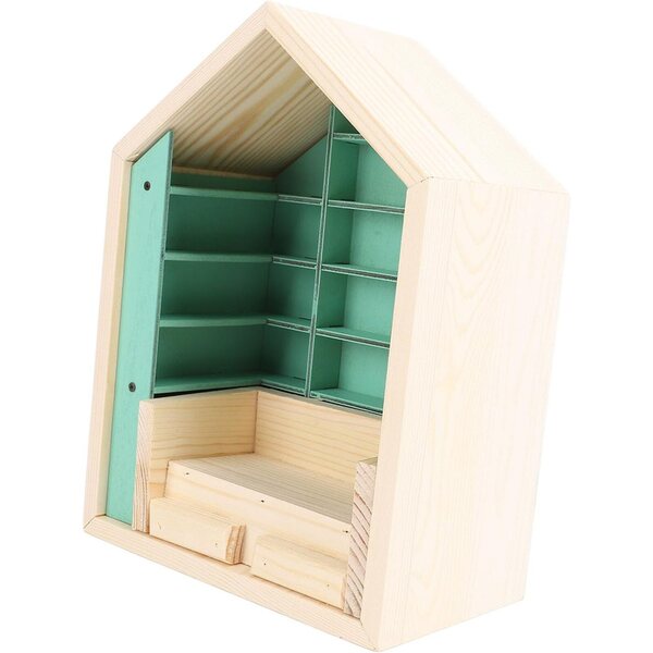 Miniatura Libreria in Legno 1:12 per Case delle Bambole, Decorativa e Artigianale