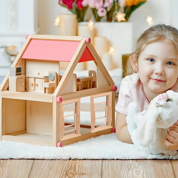 BESPORTBLE 1:12 Miniatur-Hausfenster aus Holz, langlebiges dekoratives Accessoire