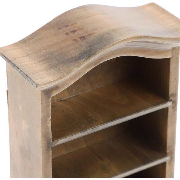 Alasum Mini Libreria in Legno Vintage per Casa delle Bambole 16x9x4 cm
