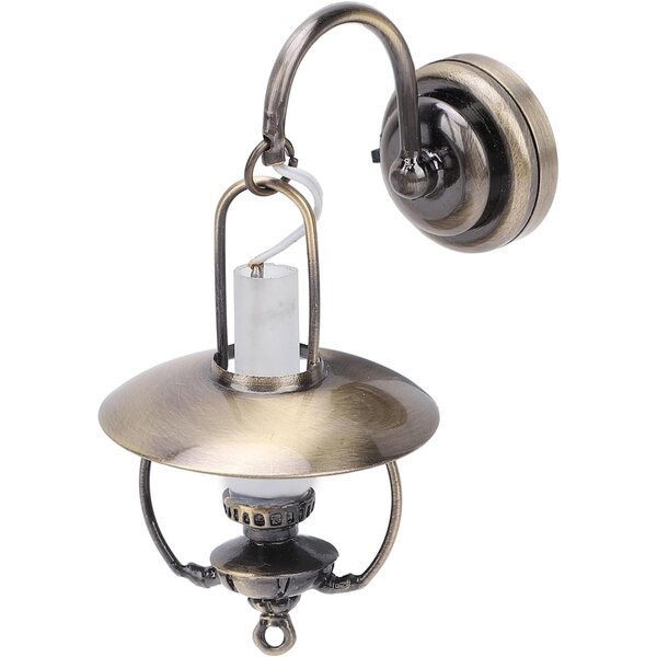 Applique Murale Vintage a Kerosene per Casa delle Bambole 1:12 LED Realistica