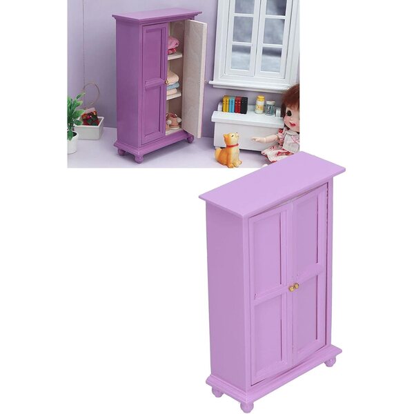 Armadio per Casa delle Bambole in Legno di Betulla 1/12 - Syrisora Miniatura Sicura