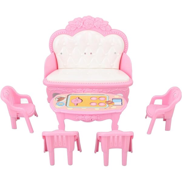 Kikumi Set Mobili Salotto Miniatura 1/16 per Casa Bambole con Divano, Tavolino e Sedie
