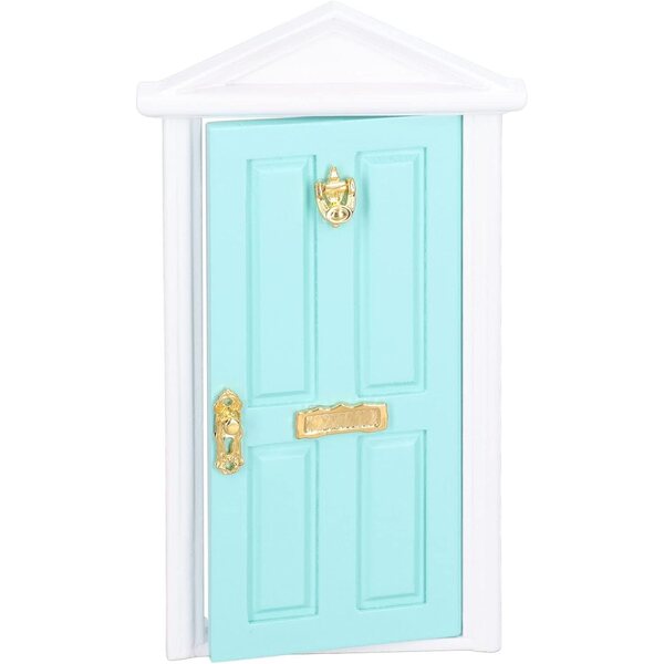 Mini Porta in Legno di Betulla 1:12 per Casa delle Bambole - Elegante e Colorata