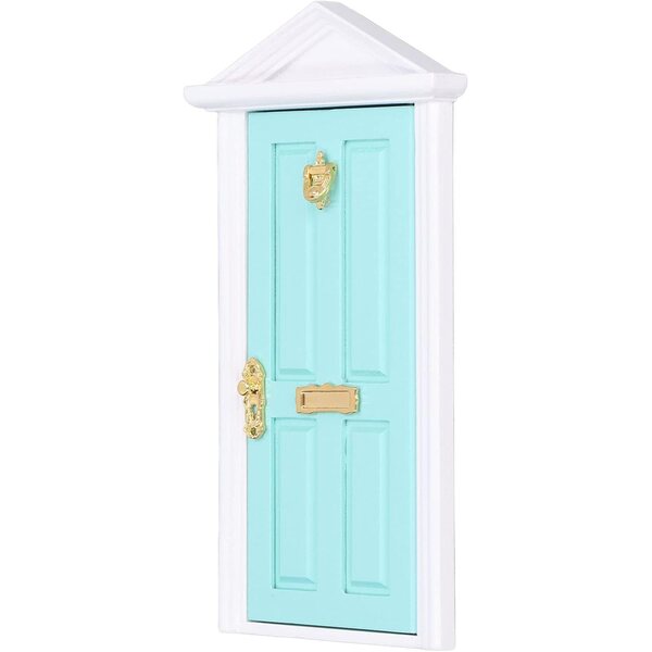 Mini Porta in Legno di Betulla 1:12 per Casa delle Bambole - Elegante e Colorata