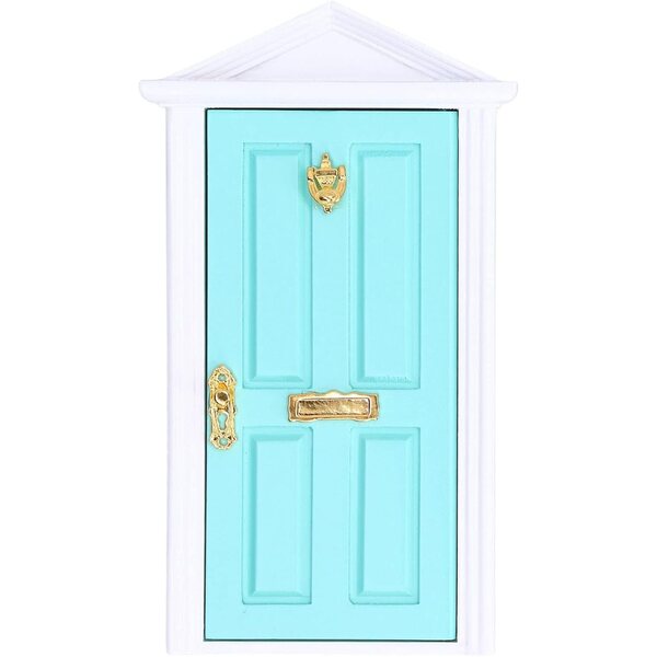 Mini Porta in Legno di Betulla 1:12 per Casa delle Bambole - Elegante e Colorata