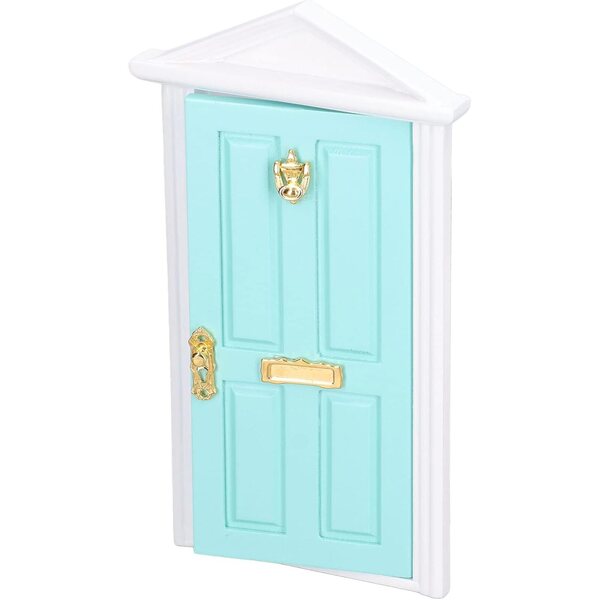 Mini Porta in Legno di Betulla 1:12 per Casa delle Bambole - Elegante e Colorata