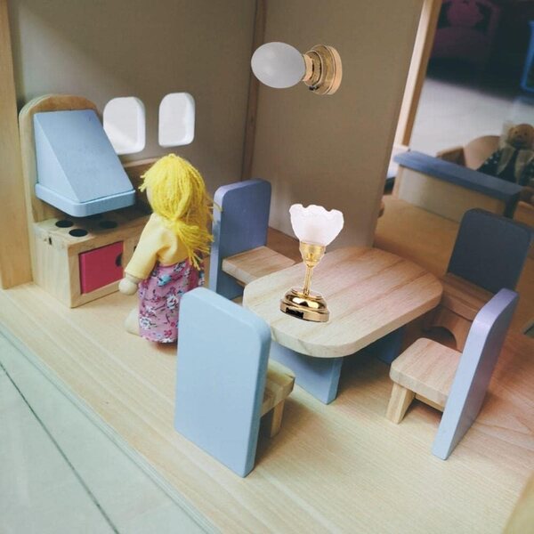 Lampe Miniatura LED 3 pezzi per Casa delle Bambole Scala 1:12 Design in Metallo
