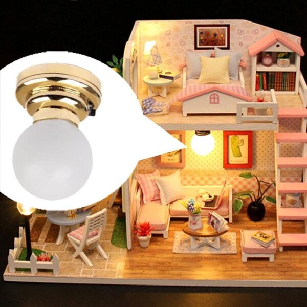 Lampe Miniatura LED 3 pezzi per Casa delle Bambole Scala 1:12 Design in Metallo