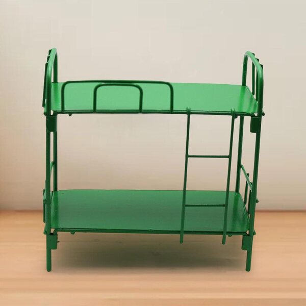 Miniatura Letto a Castello con Mobili per Casa Bambole Scala 1/12 Design Unico