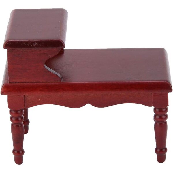 Domary Mini Tavolo da Tè in Legno per Casa delle Bambole 1:12, Leggero e Portatile