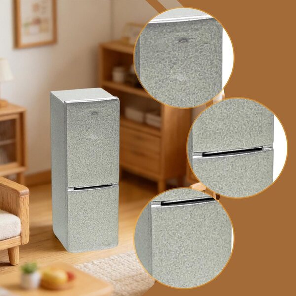 MagiDeal frigorifero miniatura 1/64 in resina per diorami e case delle bambole