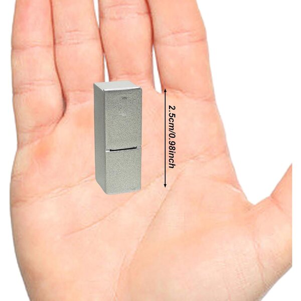 MagiDeal frigorifero miniatura 1/64 in resina per diorami e case delle bambole