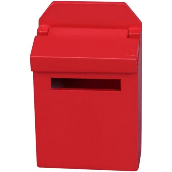 Haustür und Mini-Holzbriefkasten für Puppenhäuser im Maßstab 1:12