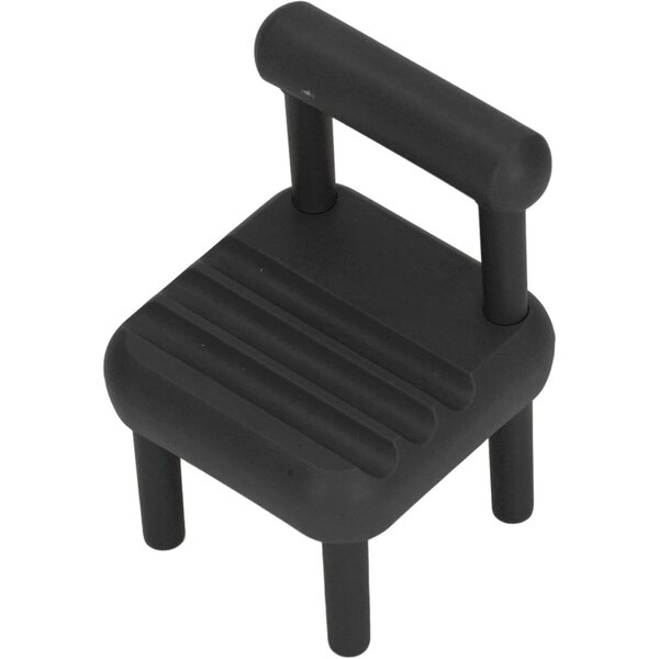 Mini sedia da pranzo 1:12 per casa delle bambole Picysa nera, dettagli realisti