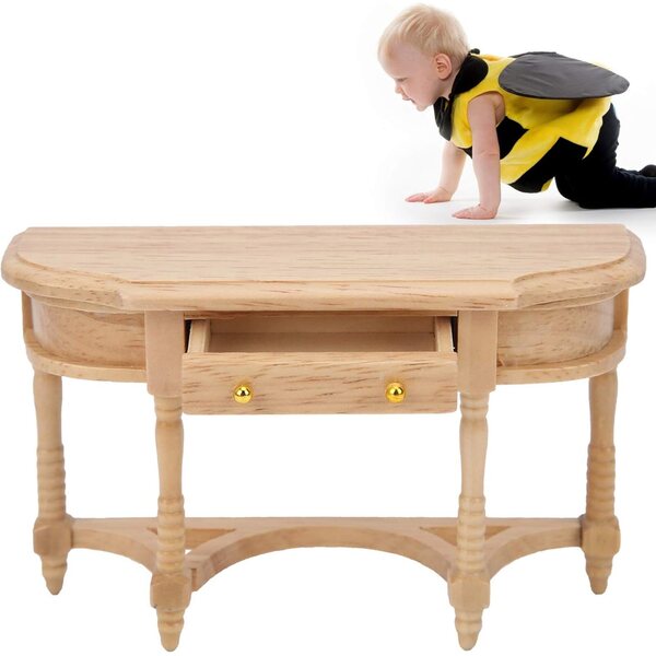 Bureau Miniatura in Legno con Cassetti a Molla per Casa delle Bambole Scala 1:12