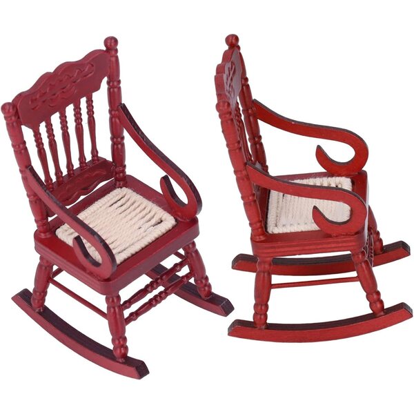 Chaise miniatura in legno a scala 1:12, design moderno e colori vivaci