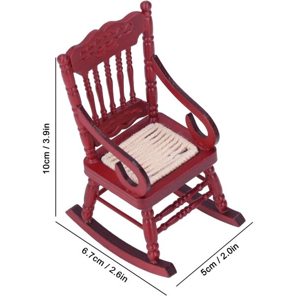 Chaise miniatura in legno a scala 1:12, design moderno e colori vivaci