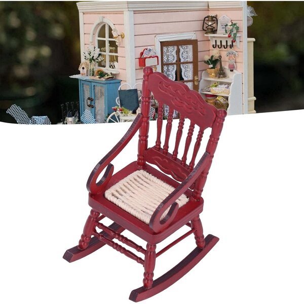 Chaise miniatura in legno a scala 1:12, design moderno e colori vivaci