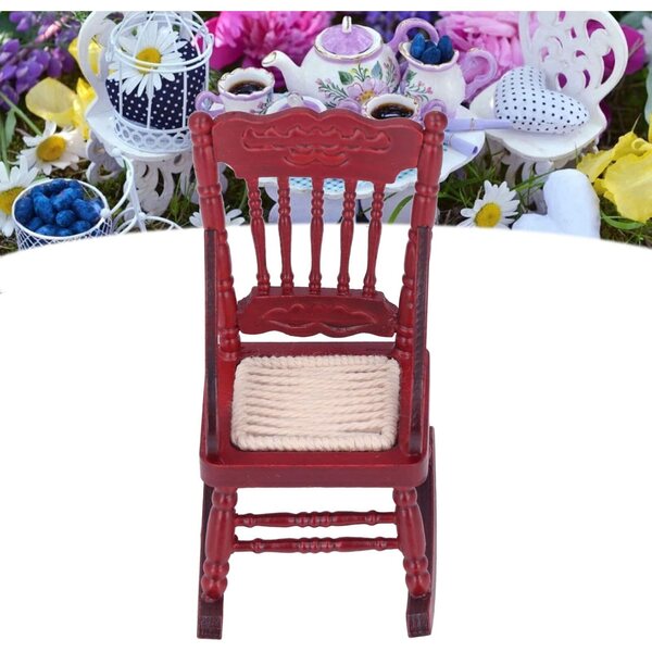 Chaise miniatura in legno a scala 1:12, design moderno e colori vivaci