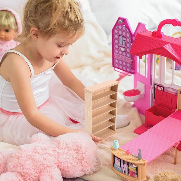 BESPORTBLE Mini Armadio in Legno per Casa delle Bambole, Libreria Miniatura 1/12