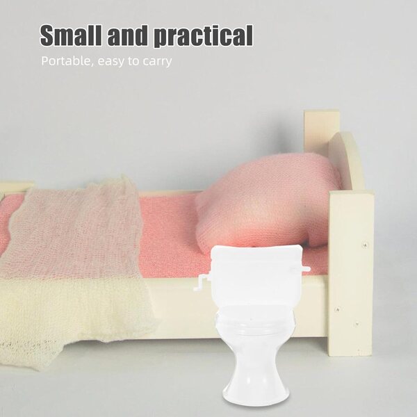 VICASKY Mini Toilette Bianca per Casa delle Bambole, Accessorio Bagno Realistico in Miniatura