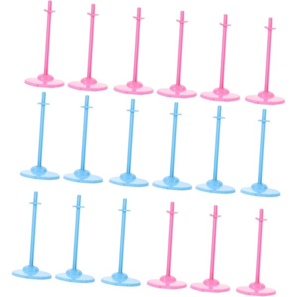 ORFOFE 30 Supporti per Bambole Plastica Colorati Resistenti e Stabili Rosa e Blu