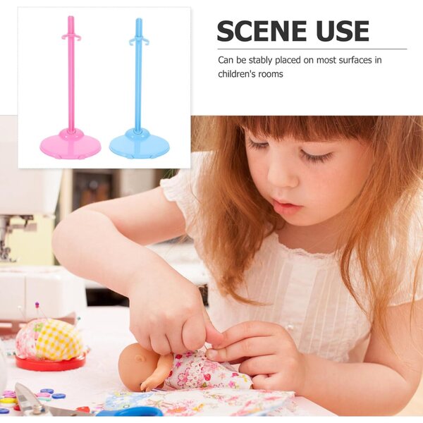 ORFOFE 30 Supporti per Bambole Plastica Colorati Resistenti e Stabili Rosa e Blu
