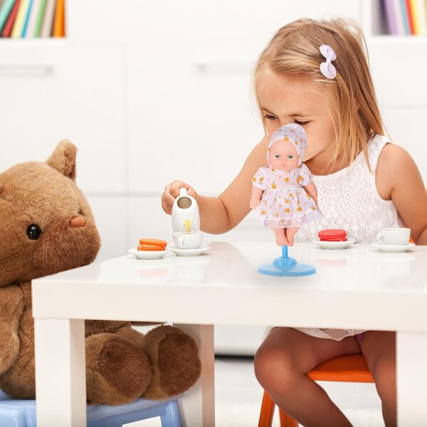 ORFOFE 30 Supporti per Bambole Plastica Colorati Resistenti e Stabili Rosa e Blu