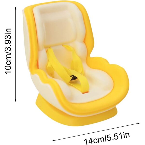 Autositz für Puppen mit magnetischer Belüftung und elegantem Design 14x14x10 cm
