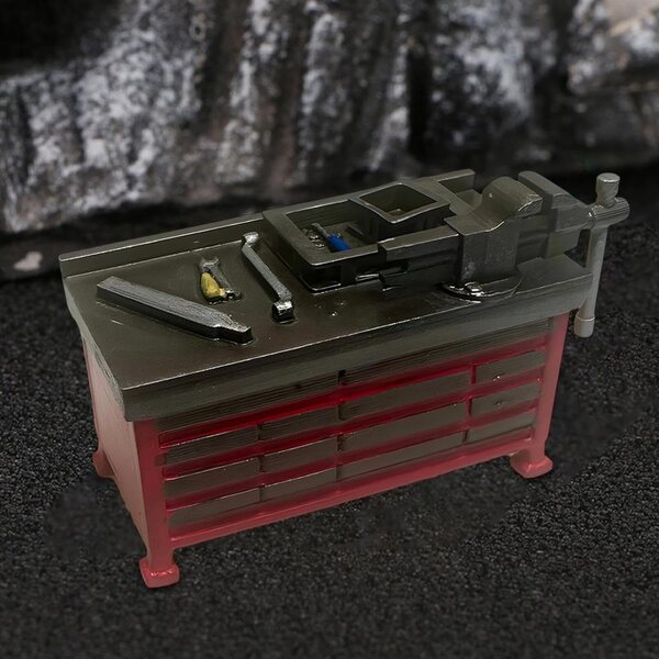 Banco da lavoro miniatura 1/64 per diorama officina auto - Accessorio dettagliato