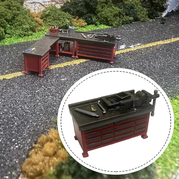 Banco da lavoro miniatura 1/64 per diorama officina auto - Accessorio dettagliato