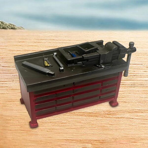 Banco da lavoro miniatura 1/64 per diorama officina auto - Accessorio dettagliato