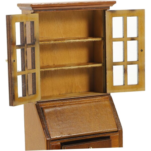UPKOCH Mini Armoire in Legno per Casa delle Bambole, Mobiletto Miniatura 7x3,8x15,6 cm