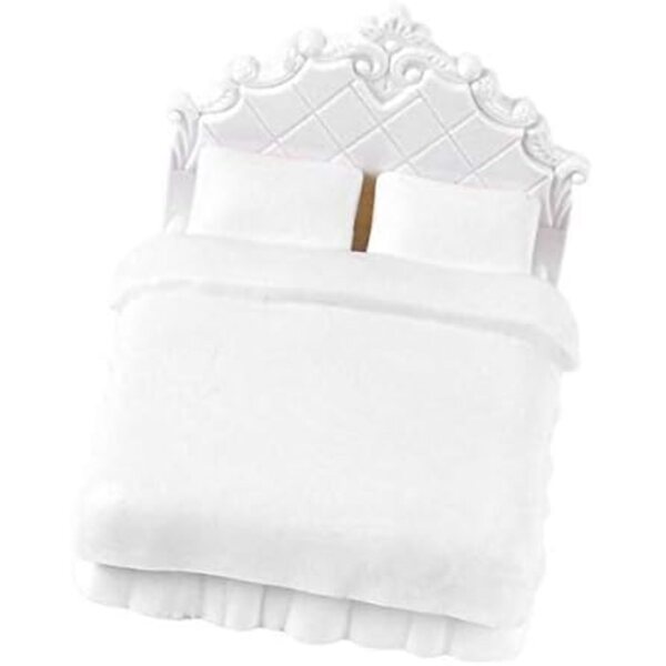 Letto Miniatura Bianco Calibro 1:20 per Casa delle Bambole e Modelli DIY
