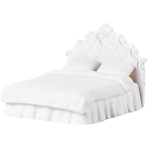 Letto Miniatura Bianco Calibro 1:20 per Casa delle Bambole e Modelli DIY