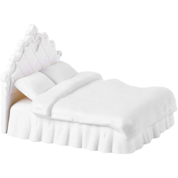 Letto Miniatura Bianco Calibro 1:20 per Casa delle Bambole e Modelli DIY